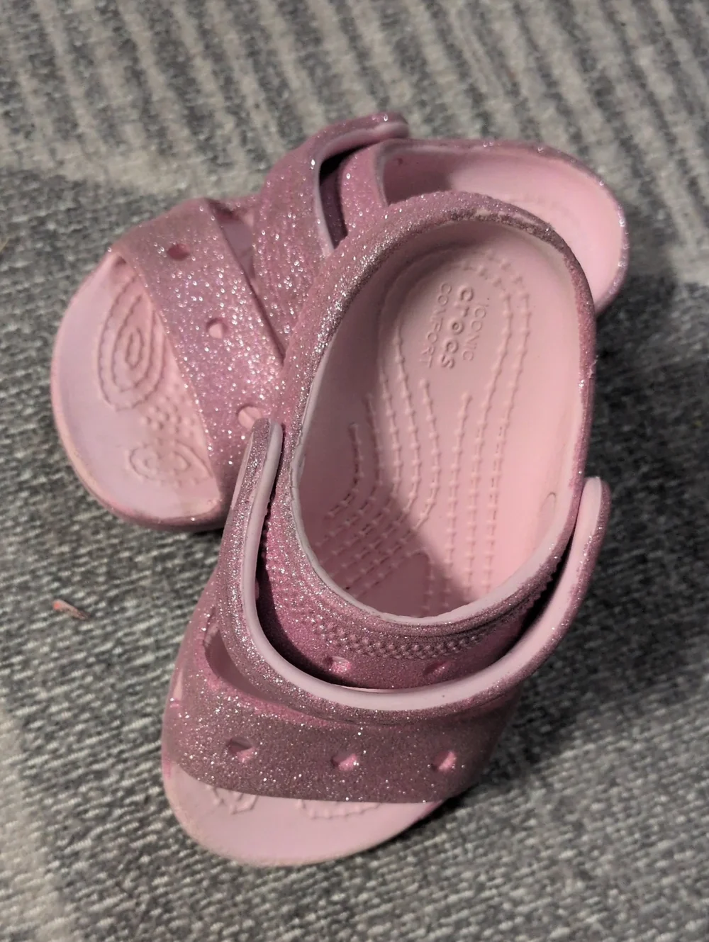 CROCS Kids' Sparkle Pink Sandals